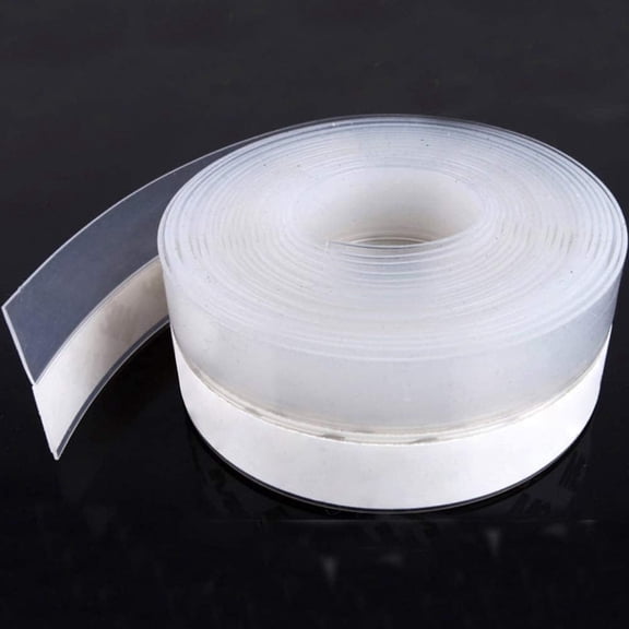 Weather Stripping, Silicone Door Seal Strip Door, Window, Transparent 16 Feet Long (Width 25mm)