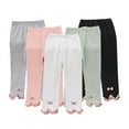 thumbnail image 2 of Esaierr Little Girls Footless Leggings Tight Cotton Thin Leggings Toddler Baby Solid Skinny Stretch Trousers Legging 1-7 Years, 2 of 9