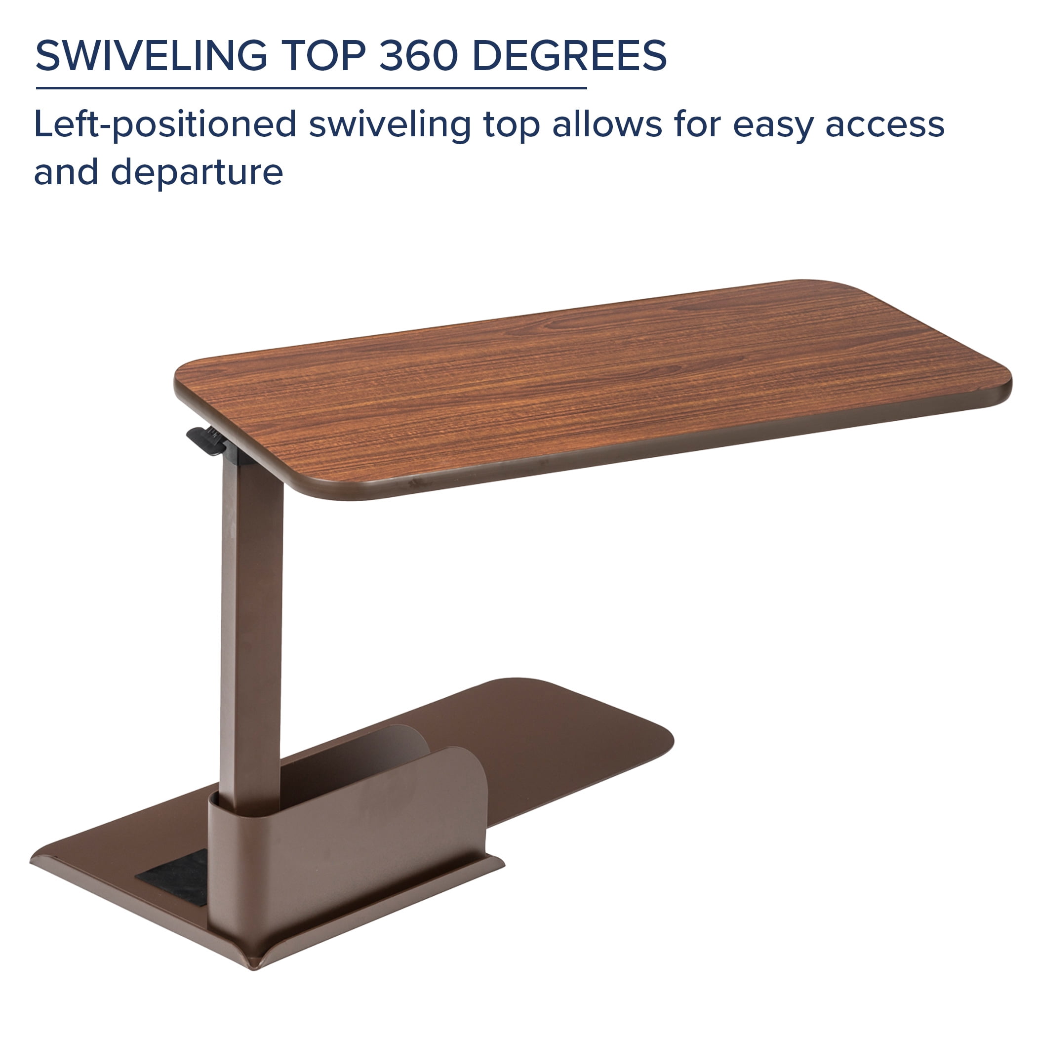 Drive Medical Seat Lift Chair Overbed Table Left Side Table
