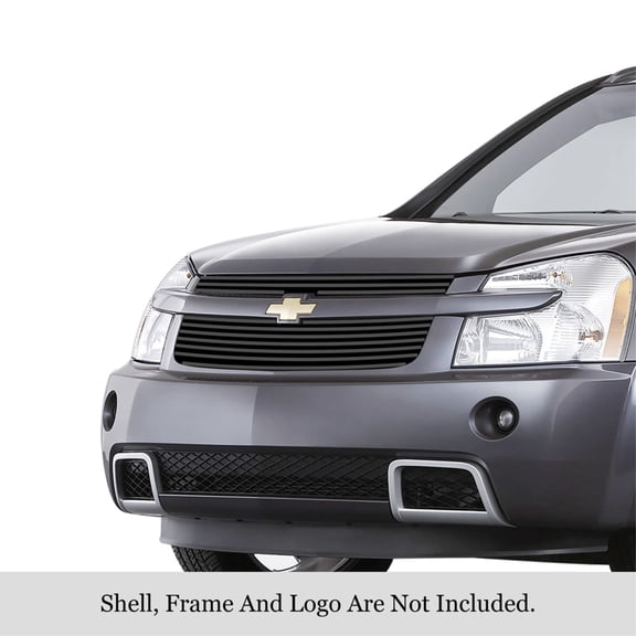 APS 2005-2009 Chevy Equinox Black Stainless Steel Billet Grille 8x6 horizontal billet