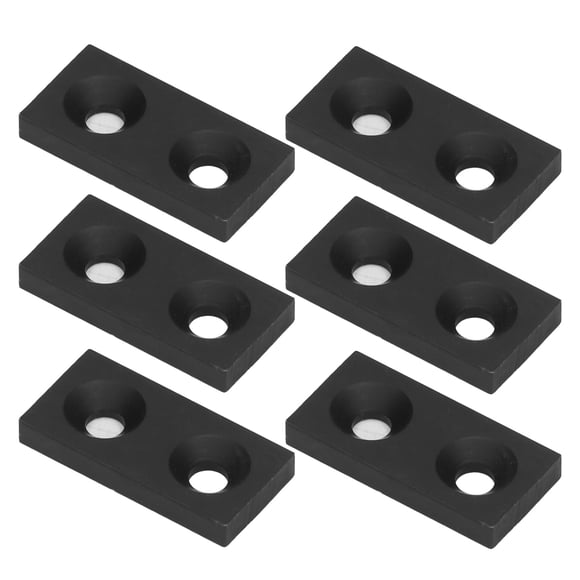 Plaque de Bouchon Profil, Embouts en Alliage d'Aluminium Résistants à la Corrosion 2040 Double Trous Tailles Standards Vis de Fixation pour Projets de Robotique pour Machines CNC Argent, Noir