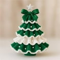 thumbnail image 5 of Beginner Crochet Kit for Christmas Tree, DIY Holiday Decoration Set with Bow & Pearl Embellishments, 5 of 9