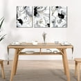 thumbnail image 5 of Abstract Canvas Wall Art for Bedroom Bathroom Living Room Wall Decor Black White Grey Modern Abstract Canvas Pictures Abstract Prints Artwork Home Office Wall Decoration 12" x 16" x 3 Pieces, 5 of 6