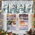 thumbnail image 5 of Winter Snowman Valances for Windows, 54 x 18in, Christmas Tree Snowflakes Xmas Rod Pocket Kitchen Valance Curtain Light Filtering Window Treatments for Living Room Bedroom, 1 Panel, 5 of 7