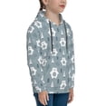 thumbnail image 3 of Balery bead tree winter Pattern Boys Hoodie, Youth Pullover Hooded Sweatshirt, Kangaroo Pocket Hoodie for Kids Girls -Small, 3 of 6