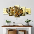 thumbnail image 2 of Elephant Stock Blue Eyed Jaguar Wall Art - Horizontal Multi Panel Canvas - Living Room Wall Decor - Animal Multi Panel - Black And Brown Decor - 36" x 15", 2 of 4