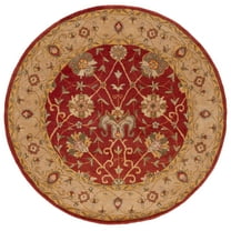 SAFAVIEH Antiquity Lilibeth Oriental Wool Area Rug, Rust, 8' x 8' Round