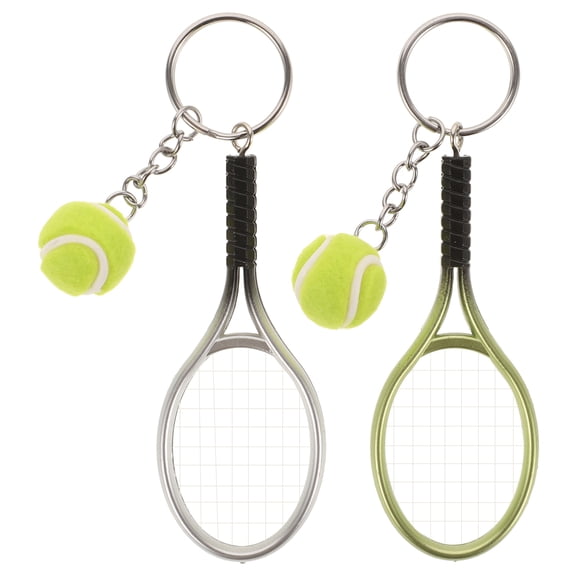 STOBOK 2Pcs Sports Tennis Keychain Pendant with Detailed Workmanship for Key Organization