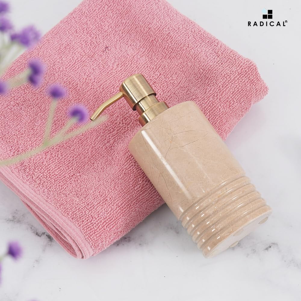Radicaln Marble Liquid Soap Dispenser 7.5" inches Verona Handmade Hand Soap Dispenser for Kitchen Decor - Dish Soap, Soap Dispenser & Hand Pump - Bathroom Soap Dispenser Set