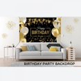 thumbnail image 5 of Taykoo Happy Birthday Backdrop Banner Extra Large Black And Gold Sign Poster Anniversary Party Decoration Supplies, 5 of 6