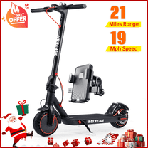 21 Miles Electric Scooter for Adults, 350W Motor, 19 MPH E-Scooter, 26 Lbs Portable Foldable, 8.5" Solid Tires, Smart App Control（21Miles/350W/19Mph/Black）