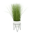 thumbnail image 6 of DecMode 25" Tall Artificial Wheatgrass Plant in Realistic Leaves and Metal Stand and Round Pot, 6 of 7