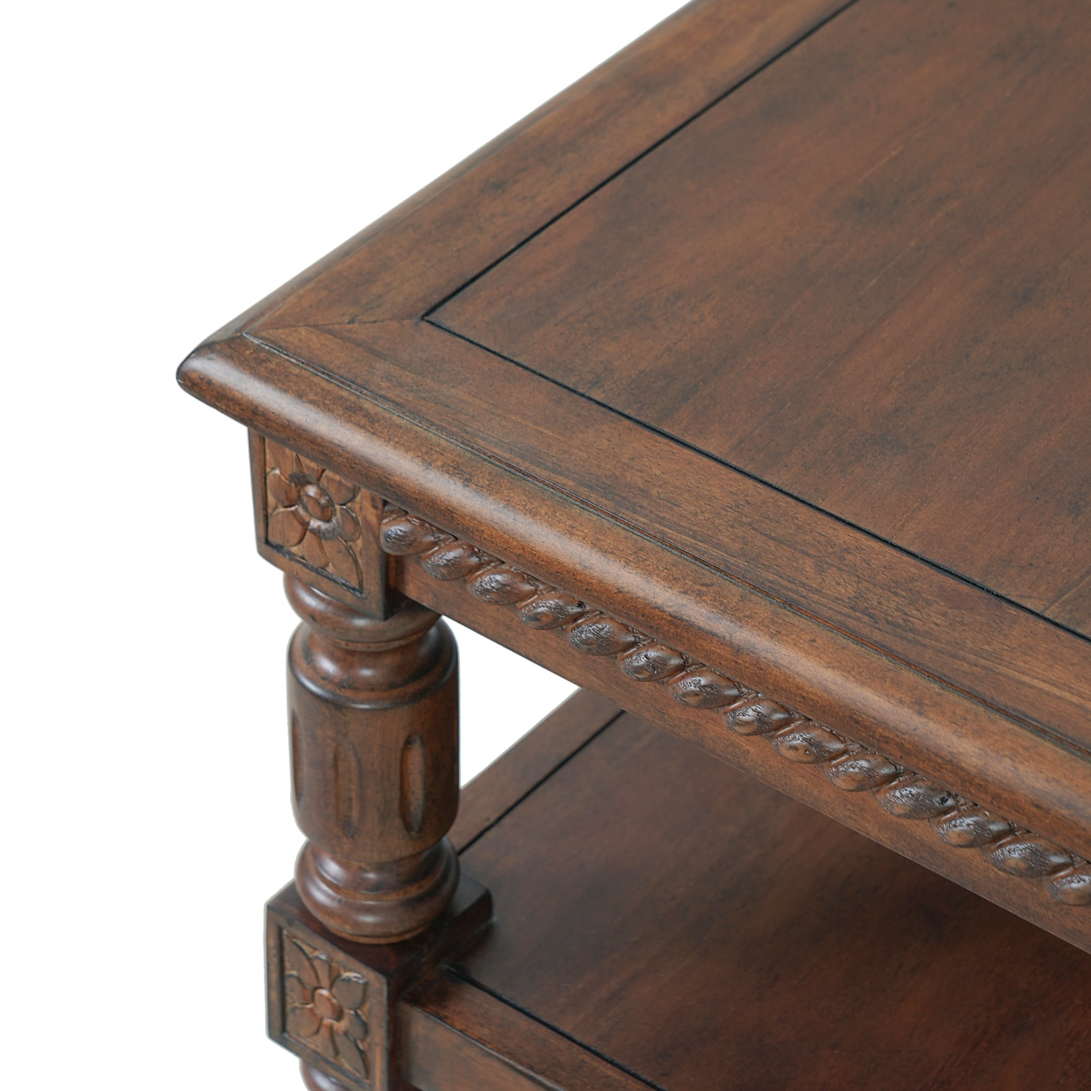 Christopher Knight Home Vintage 3-Tier Wood Console Table, 59" Farmhouse Open Storage Sofa Table, Walnut