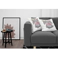 thumbnail image 3 of Ambesonne Flower Throw Pillow Cover 2 Pack, Girl Hare Flowers Art, 16", Multicolor, 3 of 7