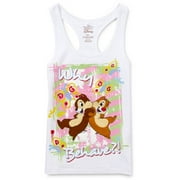 Disney - Juniors Chip 'N Dale Glitter Racerback Tank