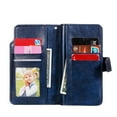 thumbnail image 6 of Galaxy A11 Case, Allytech PU Leather 9 Cards Slots Kickstand Folio Style Retro Shockproof Magnetic Closure Drop Protection Flip Cover Wallet Case for Samsung Galaxy A11, Blue, 6 of 10