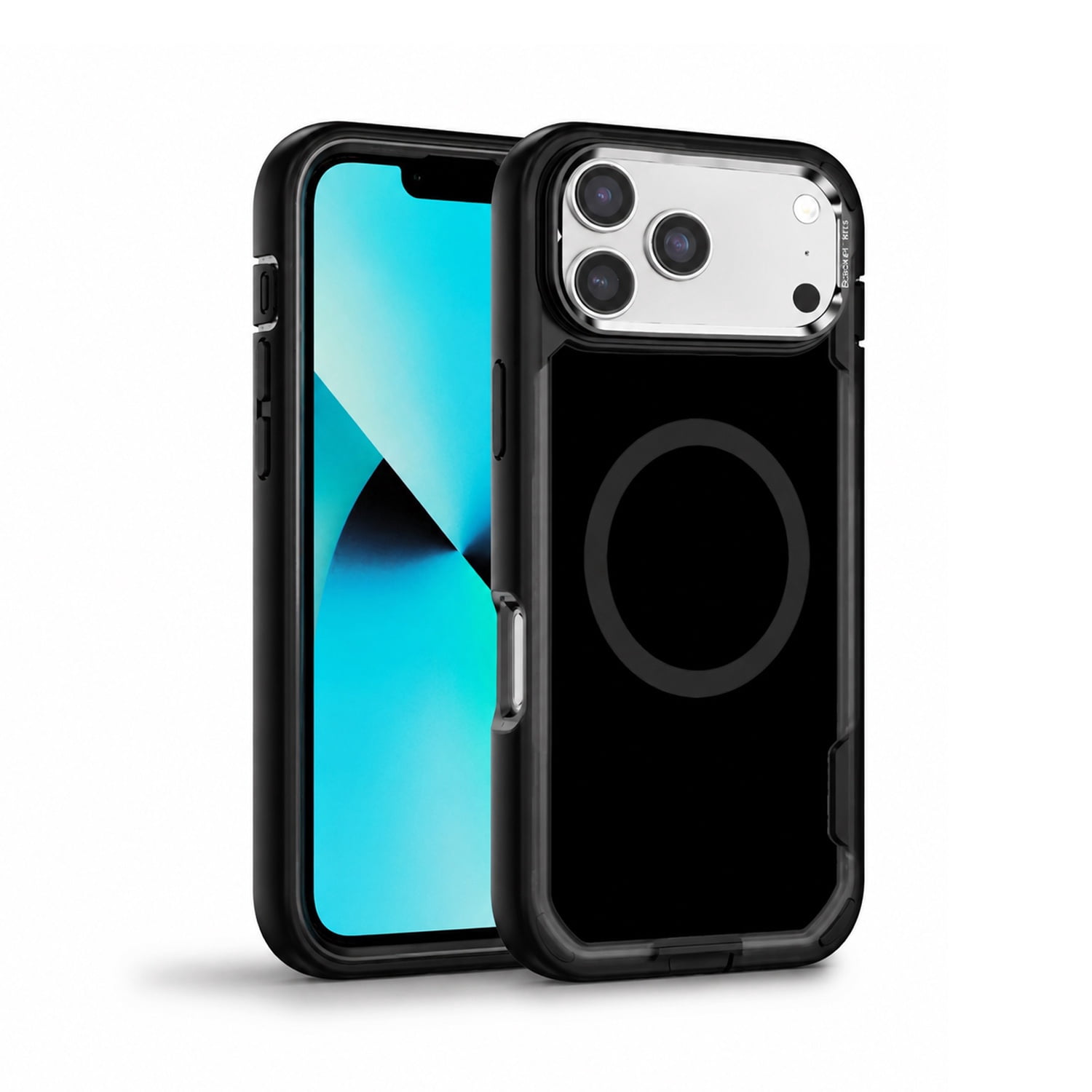 Shockproof Magsafe Case with Camera Stand for iPhone 17 Pro Max - Black