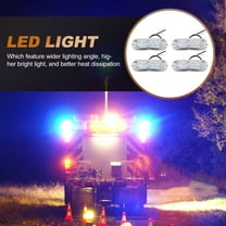 NICEXMAS 4pcs Side Light for Trailer LED Light Marker White ABS Vehicle Lamp with Enhanced Visibility