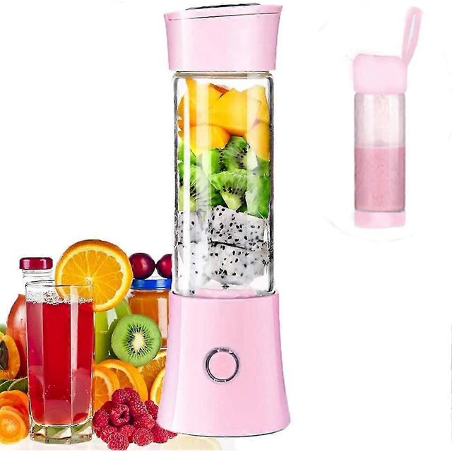 Portable Juice Blender, Milk Shake,juicer, Mixer,480ml,bpa Free,100w, Christmas Giftpink