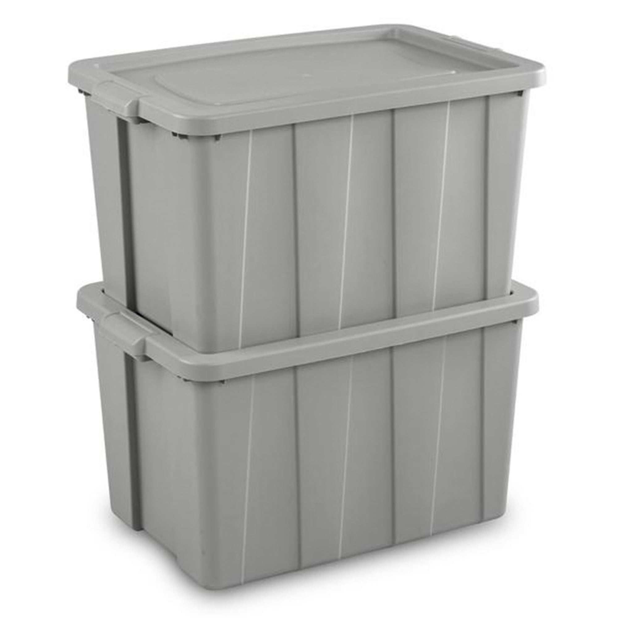 Sterilite Tuff1 30 Gal Plastic Storage Tote Container Bin w/ Lid (8 Pack) - 3