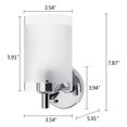 thumbnail image 4 of Lámpara LED de pared moderna de vidrio decorativo E27 85-265V - blanco, 4 of 9