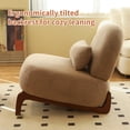 thumbnail image 6 of Jopath Accent Chair with Solid Wood Legs, Velvet Living Room Chair with Soft Cushion for Apartment Reading Living Room Bedroom Balcony Camel, 6 of 9