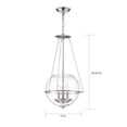 thumbnail image 5 of Nuvo Lighting Odyssey 3-Light Pendant Fixture Polished Nickel with Clear Glass - N/A, 5 of 5