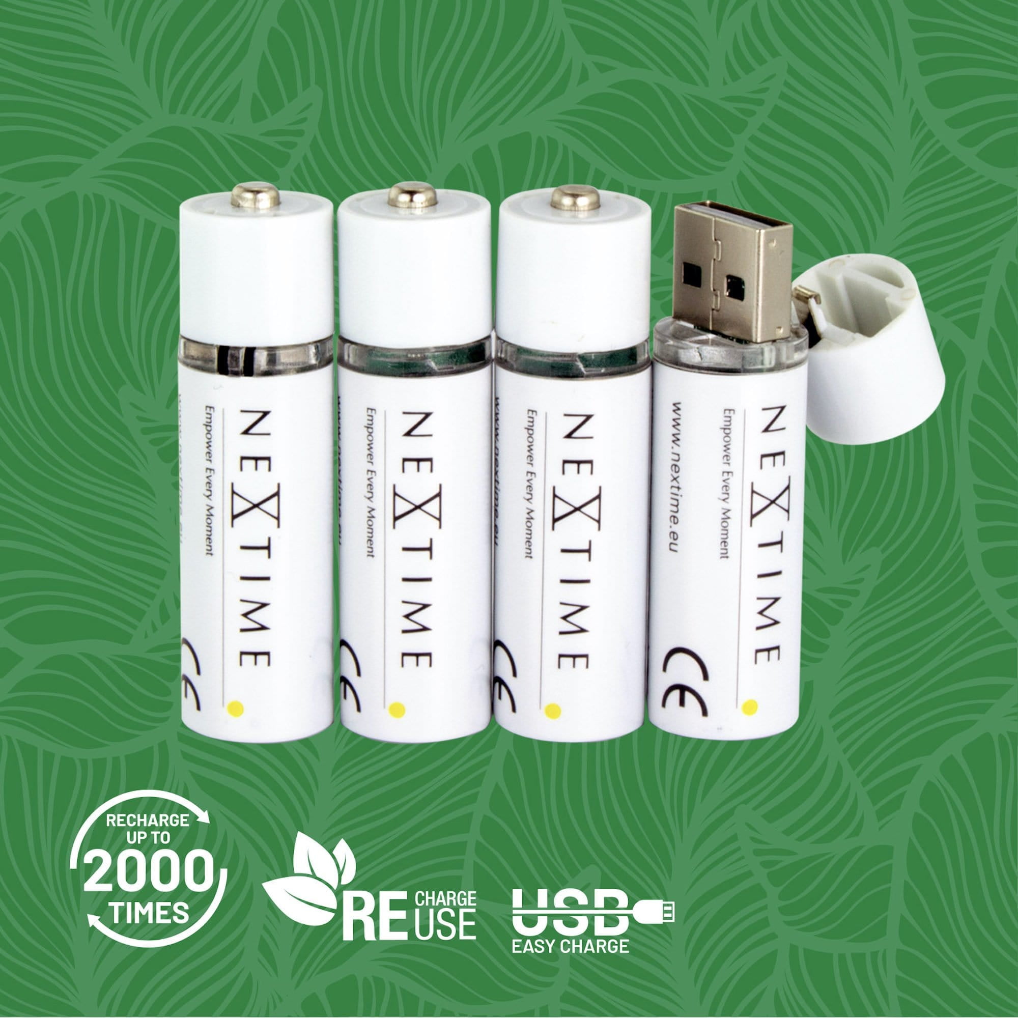 NEXTIME REPLACEMENT PARTS - USB AA BATTERIES 4PK