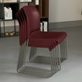 thumbnail image 5 of Flash Furniture HERCULES Series 880 lb. Capacity Burgundy Full Back Contoured Stack Chair with Gray Powder Coated Sled Base, 5 of 15