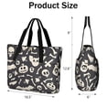 thumbnail image 3 of Tote Bag for Women - Halloween Spooky Elements Shoulder Bag - Large Utility Work Duffle Bag with Zipper Handbag for Travel, Work, Sprots, 3 of 5