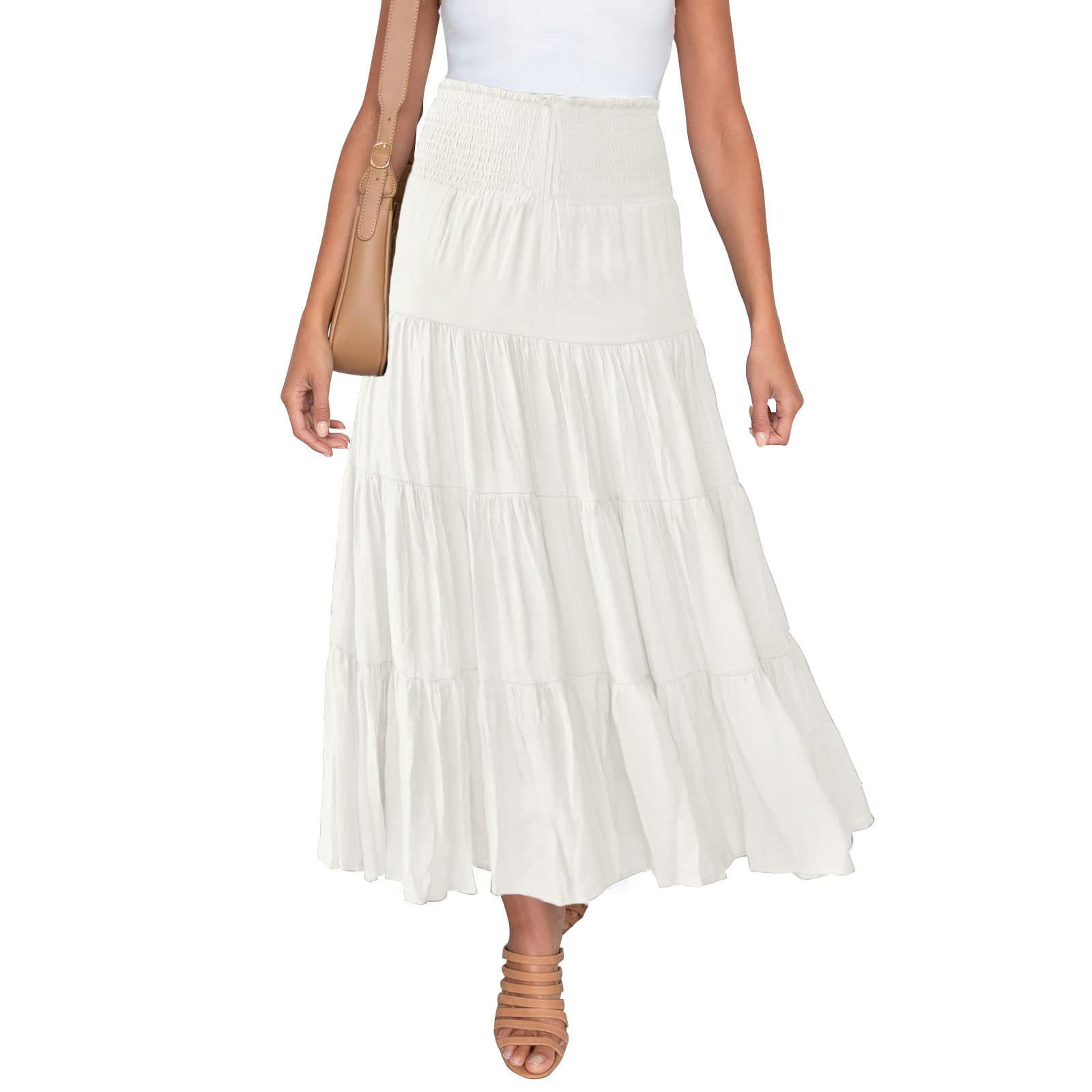 Trendywhere Tiered Flare Long Skirt buy to India.India CosmoStore