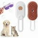 thumbnail image 1 of HAYAN Pet Spray Hair Removal Comb with Release Button, Cat Steam Brush, 3 in 1 Pet Grooming Massage Brush with Rotatable and Foldable Handle, Cleaning Spray Comb for Dogs and Cats (White), 1 of 1