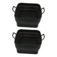 thumbnail image 4 of Lot de 2 paniers de cuisson à air en silicone avec poignée rectangulaire pour friteuse - Accessoires de cuisine - Noir, 4 of 14