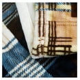 thumbnail image 3 of Tache Winter Cabin Blue Tan Farmhouse Super Soft Micro Fleece Tartan Plaid Plush Lightweight Dual-Sided Decorative Couch, Sofa, Travel, Lap, Bed Throw Blanket, 50x60 Tan/Blue, 3 of 8