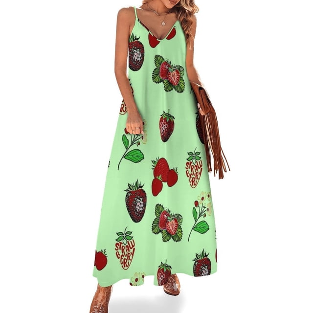 Todo sobre las fresas Vestido sin mangas vestidos de fiesta mujer vestidos de mujer de lujo