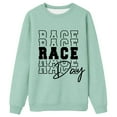 thumbnail image 3 of Race Day Sweatshirts for Women Long Sleeve Crewneck Drop Shoulder Racing Lover Sweatshirt Pullover Tops, 3 of 4