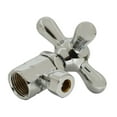 thumbnail image 7 of Westbrass D103X-05 Cross Handle Angle Valve, 1/2" IPS Inlet with 3/8" Compression Outlet, Polished Nickel, 7 of 7