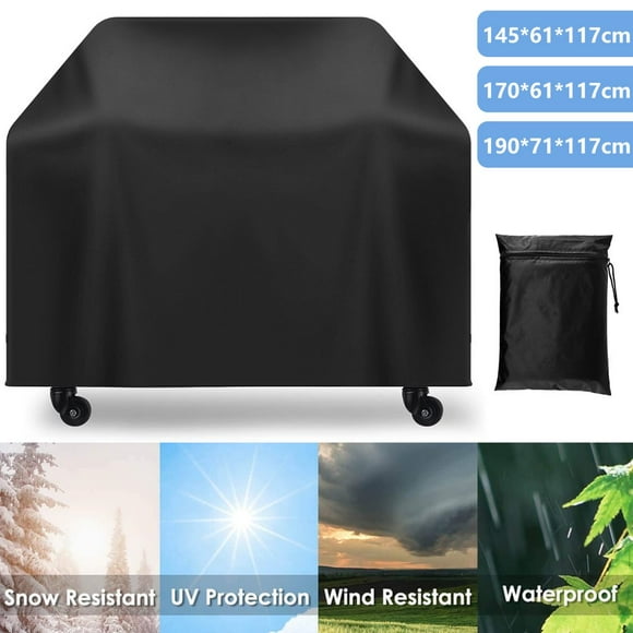 Housse de Barbecue en Tissu Oxford Imperméable avec Cordon de Serrage, Résistante aux Intempéries pour Jardin Extérieur Camping Pique-Nique