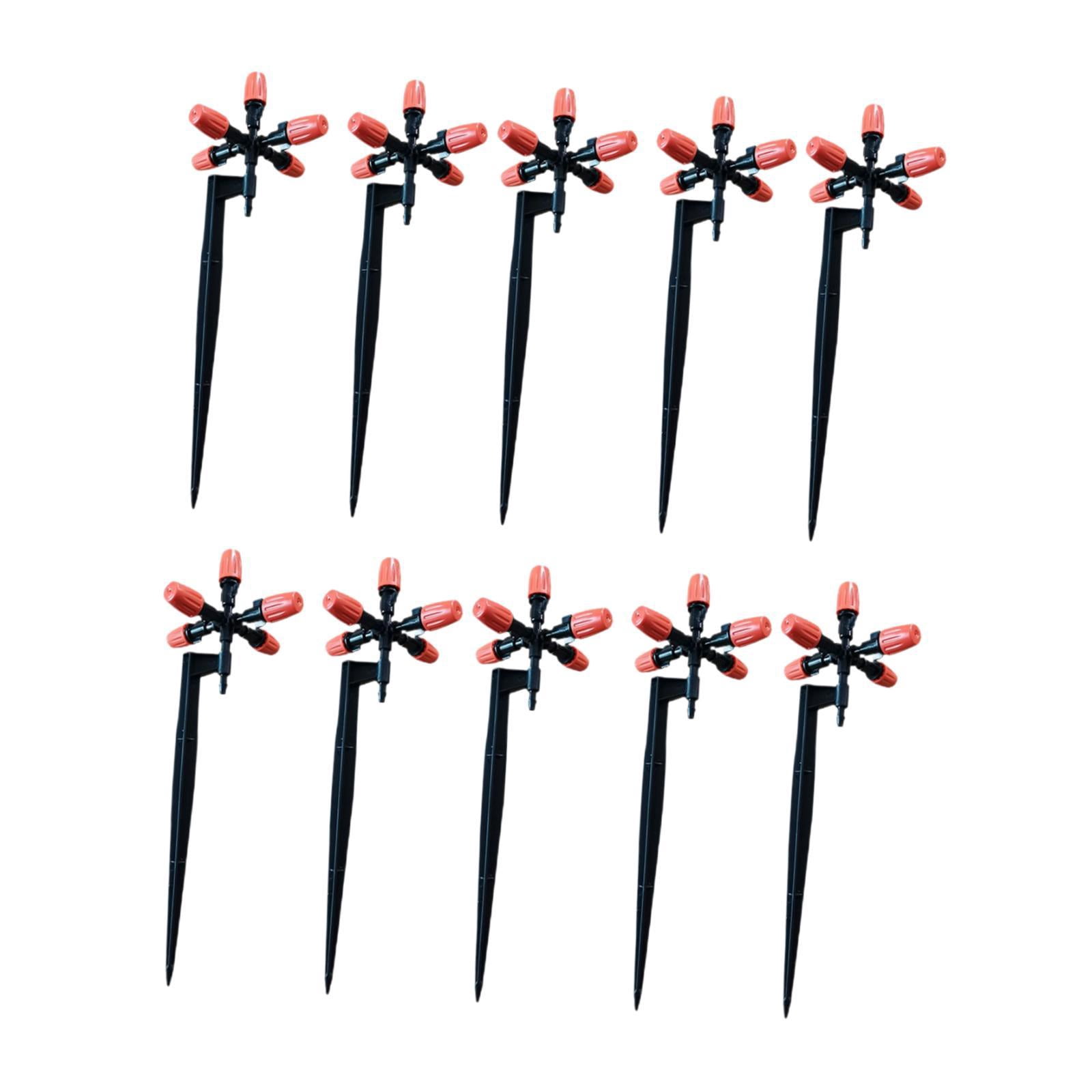 Garden Sprinkler Adjustable Irrigation Dripper Rotating Nozzle ABS Material for Lawn Flower Beds