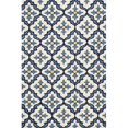 thumbnail image 1 of HomeRoots 353834 3 ft. 3 in. x 5 ft. 3 in. UV-Treated Polypropylene Ivory & Blue Area Rug, 1 of 1