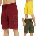 thumbnail image 3 of guisaled Swim Trunks for Men 7 Inch Inseam Board Shorts Swimsuit Quick Dry Drawstring Elastic Waisted Beach Shorts with Cargo Pockets, 3 of 5
