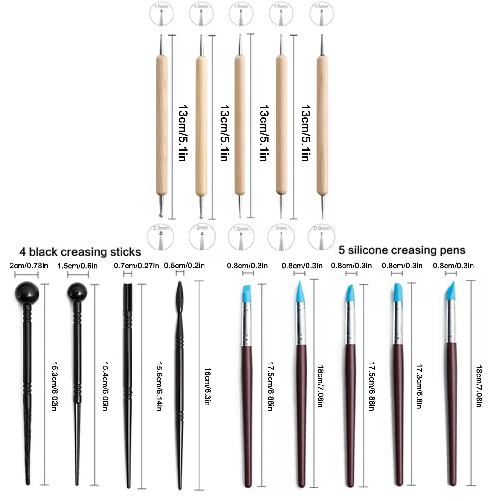 Geemin 37pcs Pottery Clay Sculpting Tools Double Sided Carving Tool Kit Brush Carrying