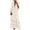 Beige, variant on HNMKIU Elegant Women's Long Sleeve Beach Dress with Lace Patchwork and Bohemian Fringe Detail for Resort Holiday Pink,S