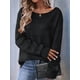 thumbnail image 4 of Blusa de Moda para Mujer con Aberturas y Hombros Descubiertos, de Suave y Mangas , para Exteriores. Negro XL, 4 of 7