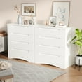thumbnail image 3 of Asofer 4-Drawer White Dresser for Bedroom, Modern Wood Chest with Cutout Handle, 3 of 9