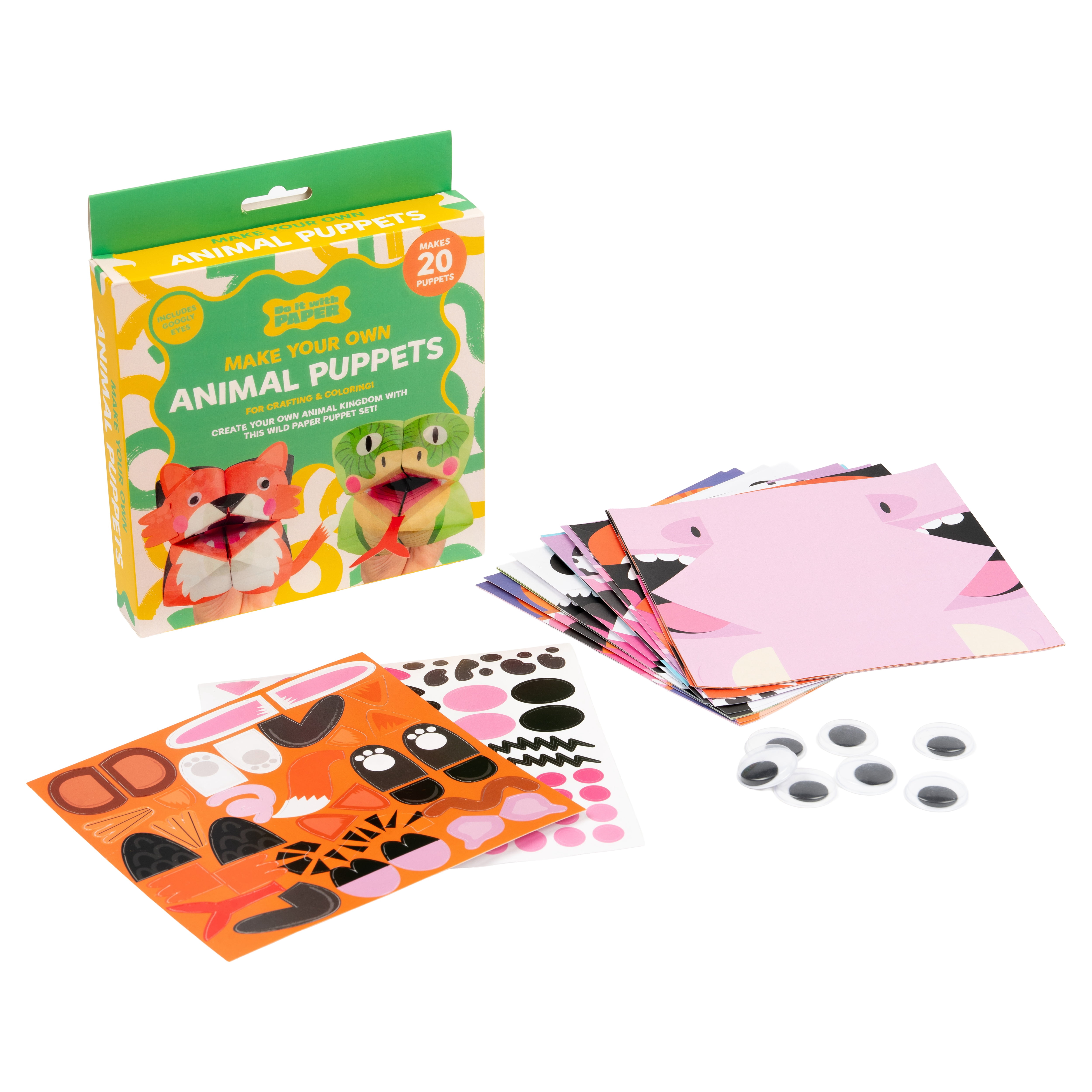 Professor Puzzle Make Your Own Animal Hand Puppets