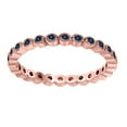 thumbnail image 1 of AoneJewelry 0.40 Carat Blue Diamond Eternity Band In 14K Rose Gold, 1 of 5