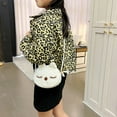 thumbnail image 2 of Mepaouo Girls Cat Crossbody Purse Cute Plush Shoulder Handbag Small Messenger Bag for Women Adult(White), 2 of 4