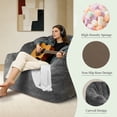 thumbnail image 6 of Giant Bean Bag Chair, Oversized Bean Bag Sofa for Adults and Kids, Faux Bear Paw-shaped Large Filled Chair, Stuffed Accent Bean Bag, Perfect for Gaming & Reading, 6 of 9