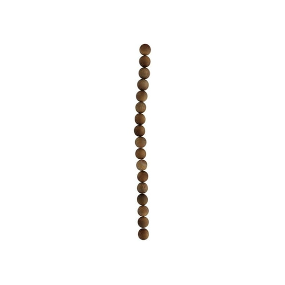 John Bead Sandalwood Round 8" 12mm Lt Brn